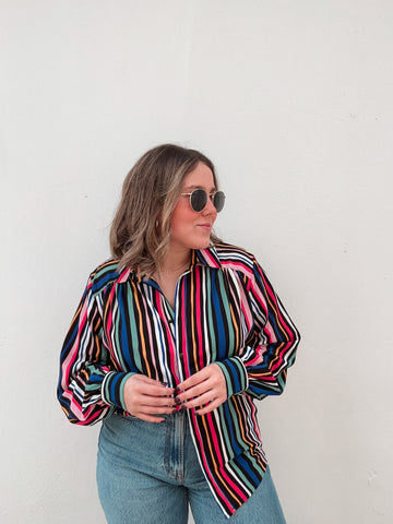 Rainbow Striped Blouse