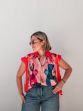 Birds, Flowers & Stars Colorful Blouse