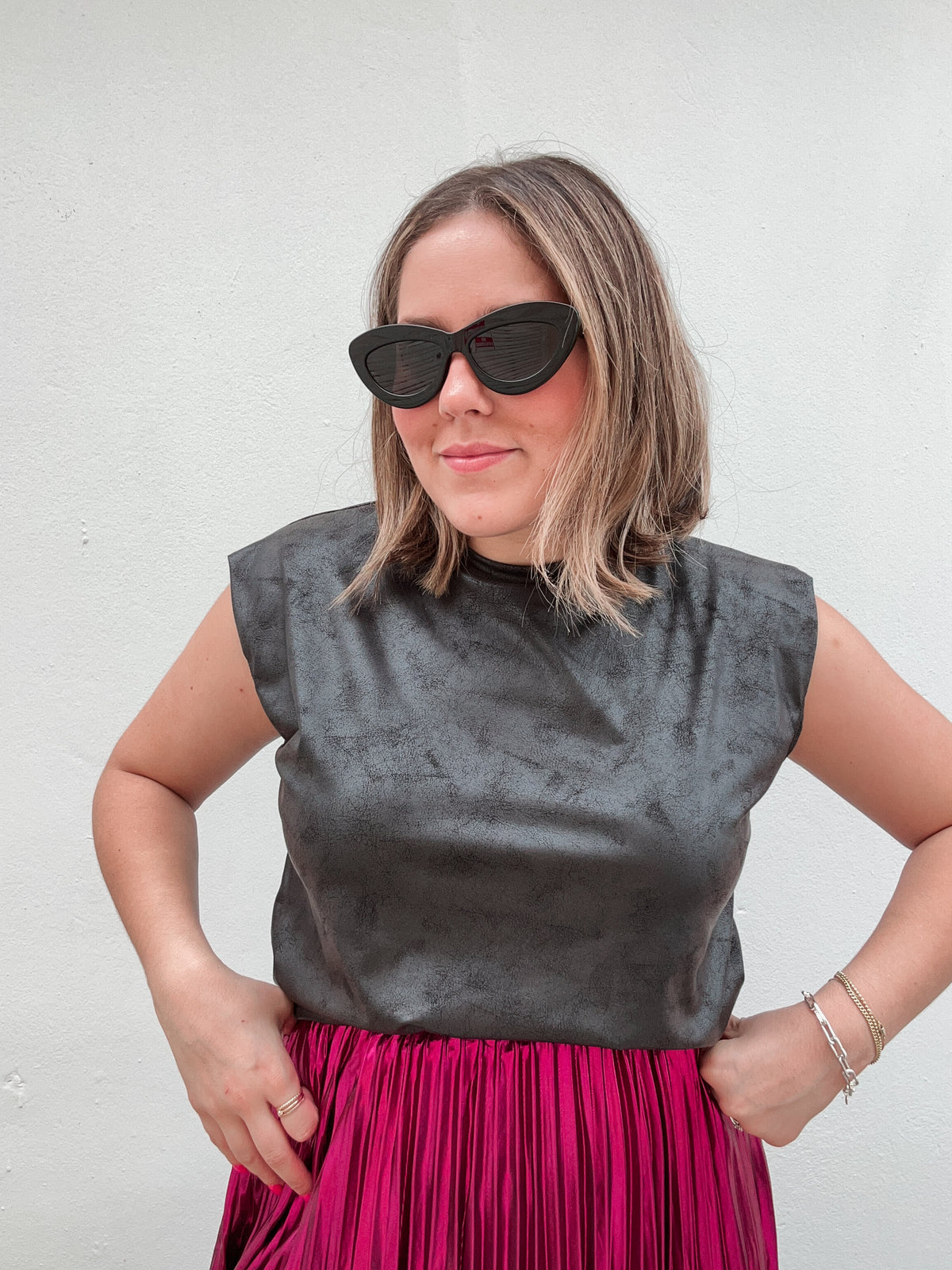 Black Metallic Top