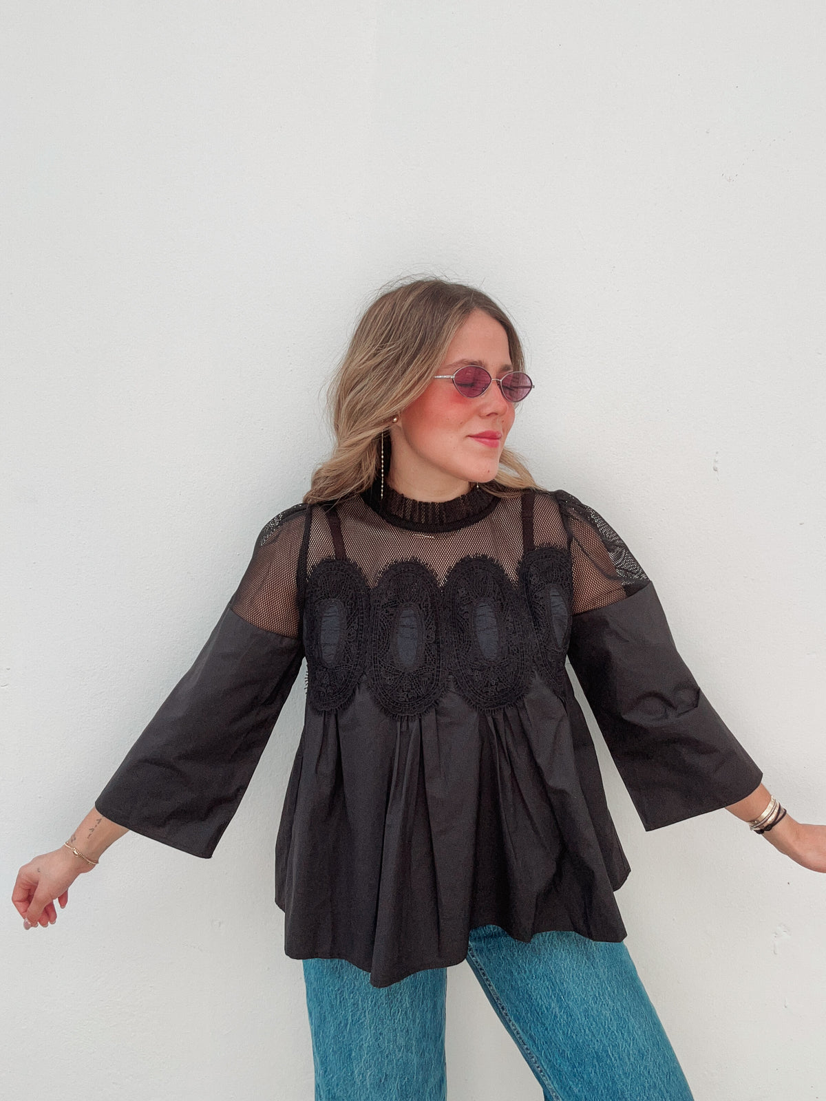 Dolce Black Lace Top