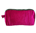 Magenta & Emerald Velvet Cosmetic Pouch