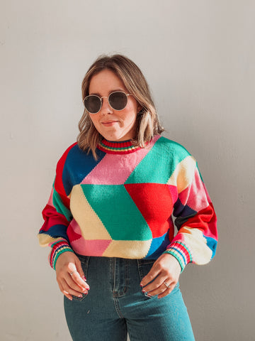 Rainbow Printed Knit