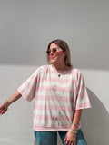 Pink Frosting Striped Tee