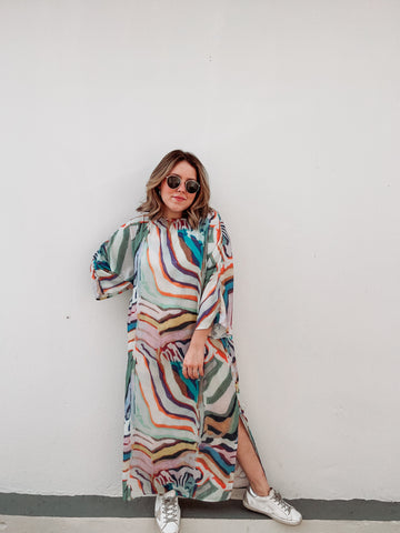 Colorful Zebra Tunic Dress