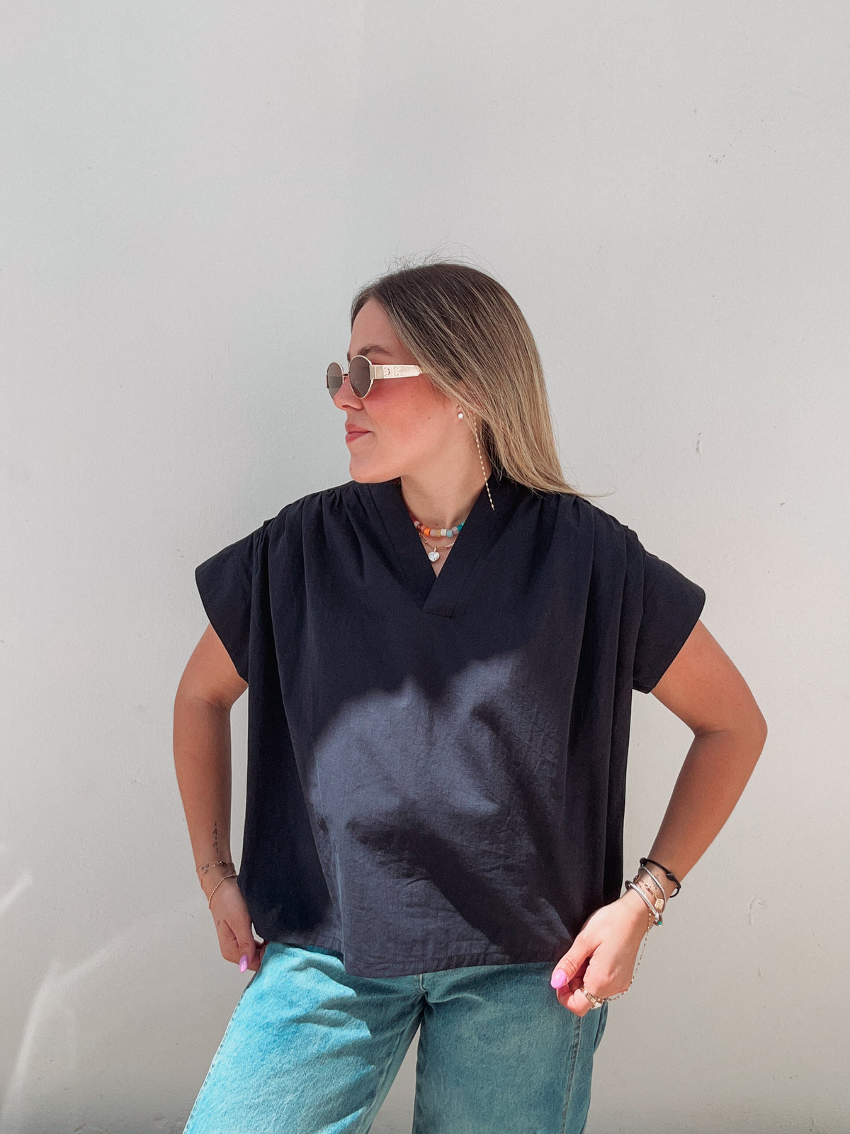 Navy Basic Top