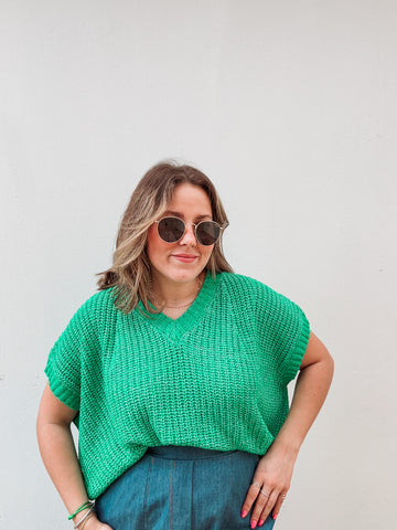 Esmeralda Green Knit Blouse