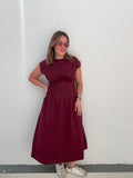 Burgundy Silhouette Dress