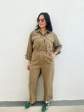 Rhinestone Olive Jumpsuit