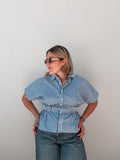 Blue & White Striped Top