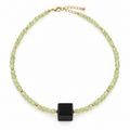 Light Matcha Cube Necklace