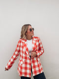 Orange & White Checker Blazer
