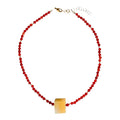 Spice Burnt Orange Cube Necklace