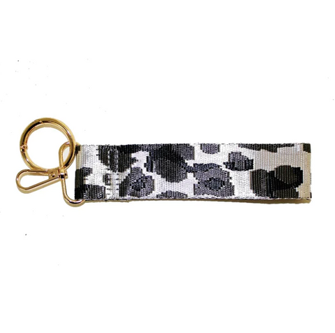 Grey Leopard Keychain