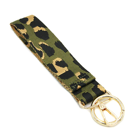 Olive Leopard Keychain
