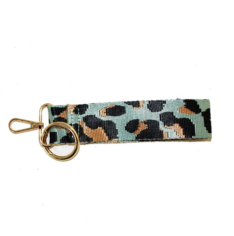 Mint Leopard Keychain
