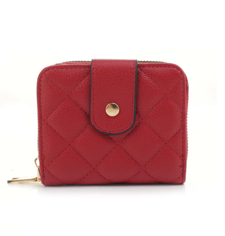 Red Quilted Wallet