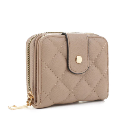 Stone Quilted Wallet
