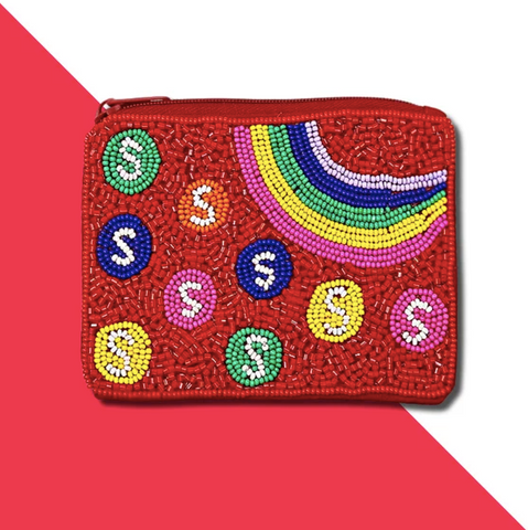 Skittles Beaded Coin Purse