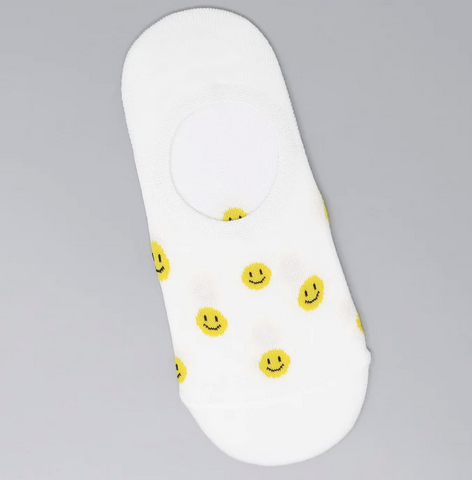 Smiley No Show Socks (Silicone Tab)