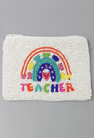 Teacher Beaded Coin Purse