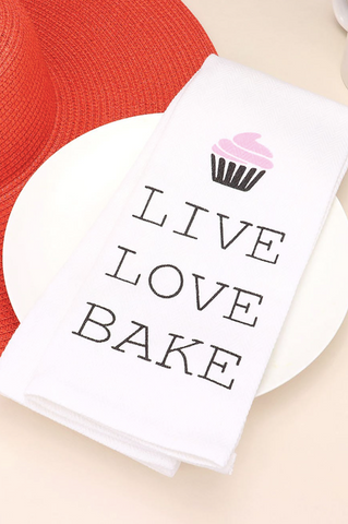 Live, Love, Bake Kitchen Towel