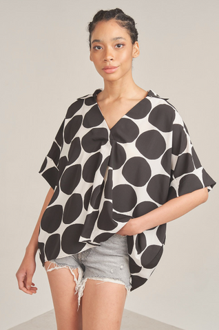 Black Polka Dot Blouse