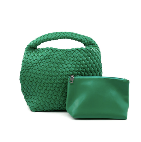 Green Woven Crossbody/Tote Bag