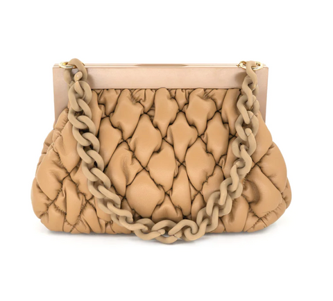 Caramelo Quilted Dumpling Shoulder/Crossbody Bag