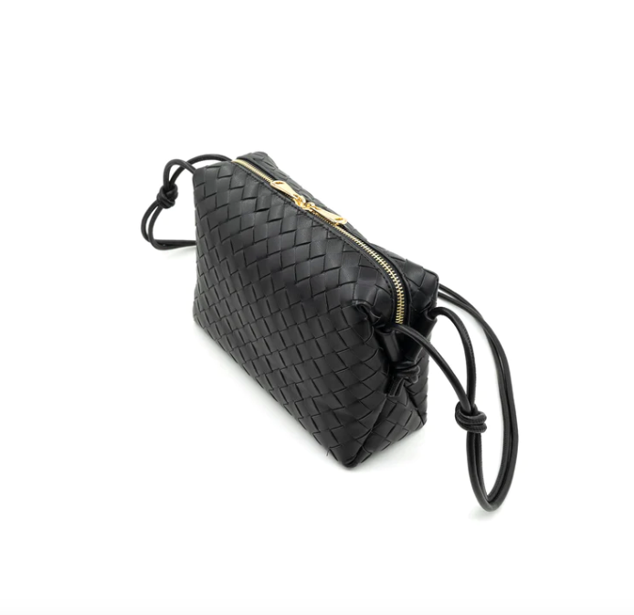 Black Woven Crossbody