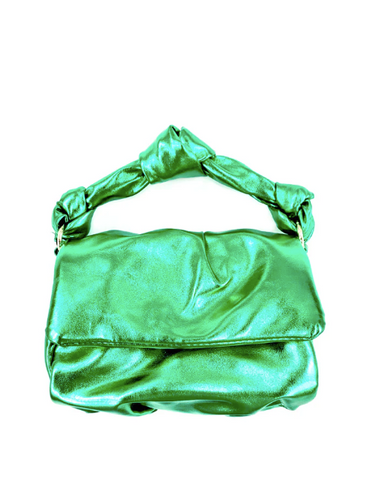Green Metallic Knot Crossbody