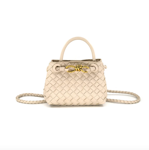 Mini Bone Bow Woven Crossbody/Shoulder Bag
