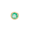 Mini Emerald Bezel Single Stud