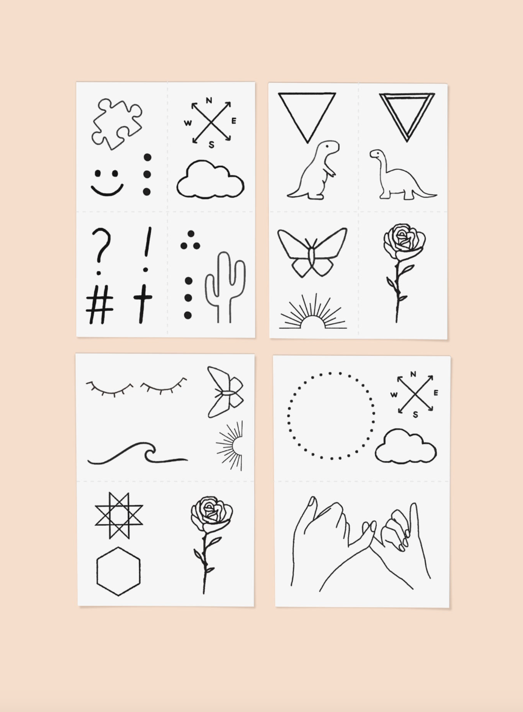 Barely There Temporary Tattoo Pack