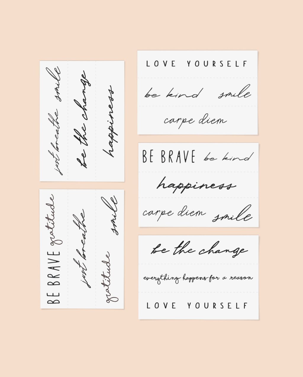 Self Love Temporary Tattoo Pack