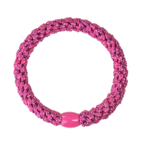 Magenta Glitter Hair Tie