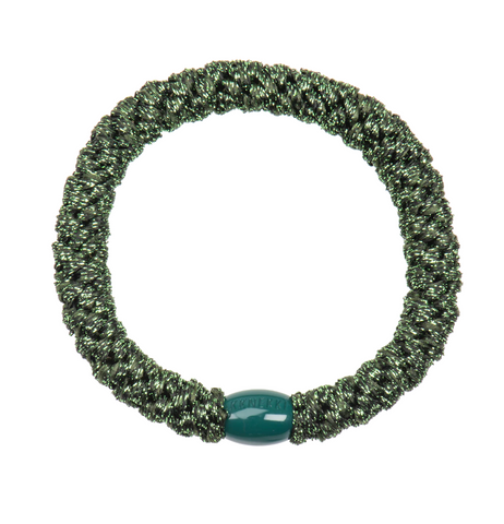 Army Green Glitter Hair Tie