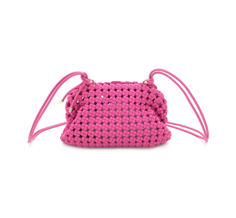 Bubblegum Pink Textured Crossbody/Clutch