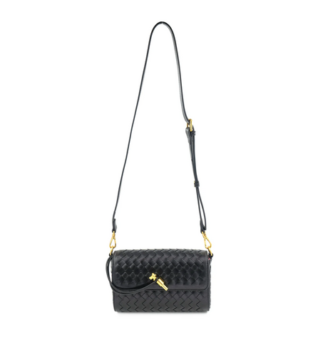 Black Woven Crossbody