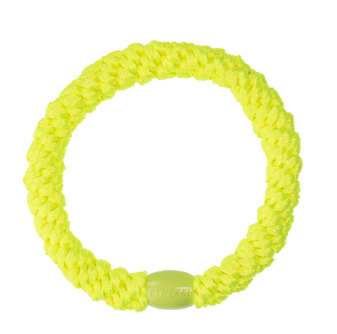 Neon Yellow Glitter Hair Tie