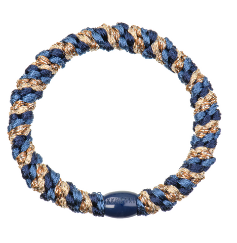 Navy & Gold Glitter Hair Tie