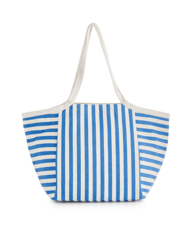 Blue & White Striped Tote