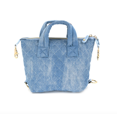 Denim Quilted Crossbody Bag