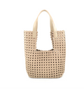 Tan Braided Tote Bag