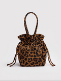 Nylon Drawstring Bag- Leopard