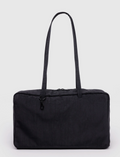 Medium Nylon Bowler Bag- Black