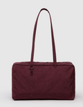 Medium Nylon Bowler Bag- Mahogany