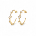 Clear Gem Hoops