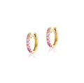 14k Gold Pink Ombré Single Huggie