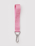 Baggu Smiley Pink Logo Keychain