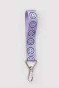 Baggu Smiley Purple Logo Keychain